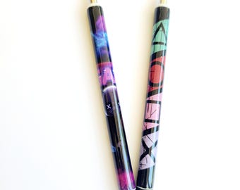 Gaming Inspired Pen| Glitter Pen| Refillable Pen| Custom Design| Gel Pen| Gamer