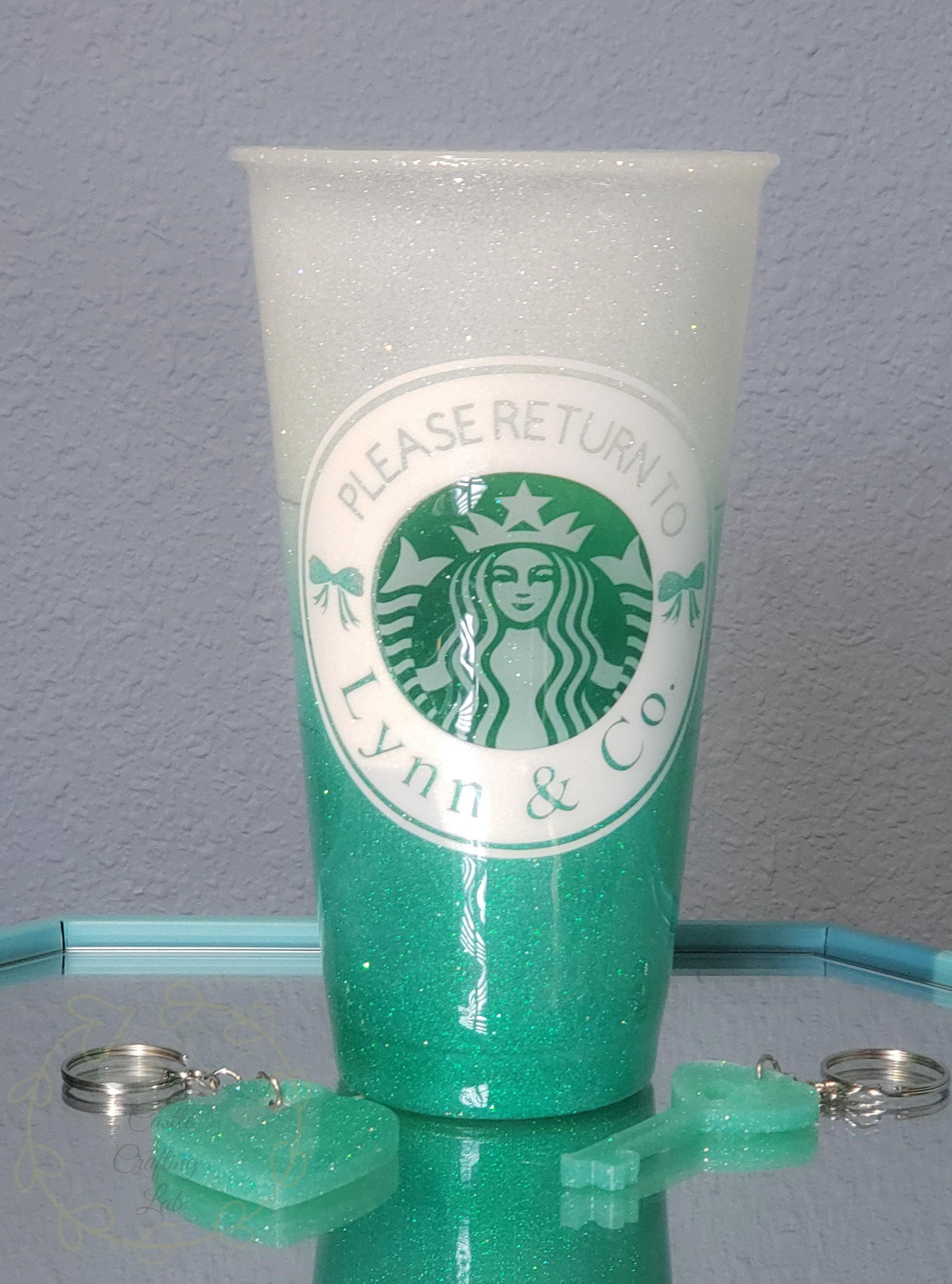 Tiffany Starbucks Cup/ Taza fría De Venti Starbucks / Glitter Etsy