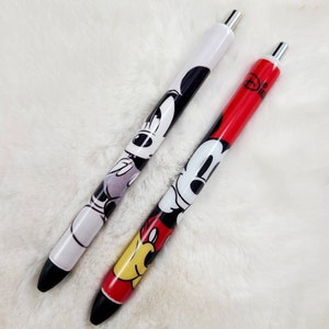 Mickey Custom Pen| Glitter Pen| Refillable Pen| Custom Design| Gel Pen