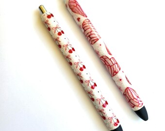 Coquette Custom Pen| Glitter Pen| Refillable Pen| Custom Design| Gel Pen|