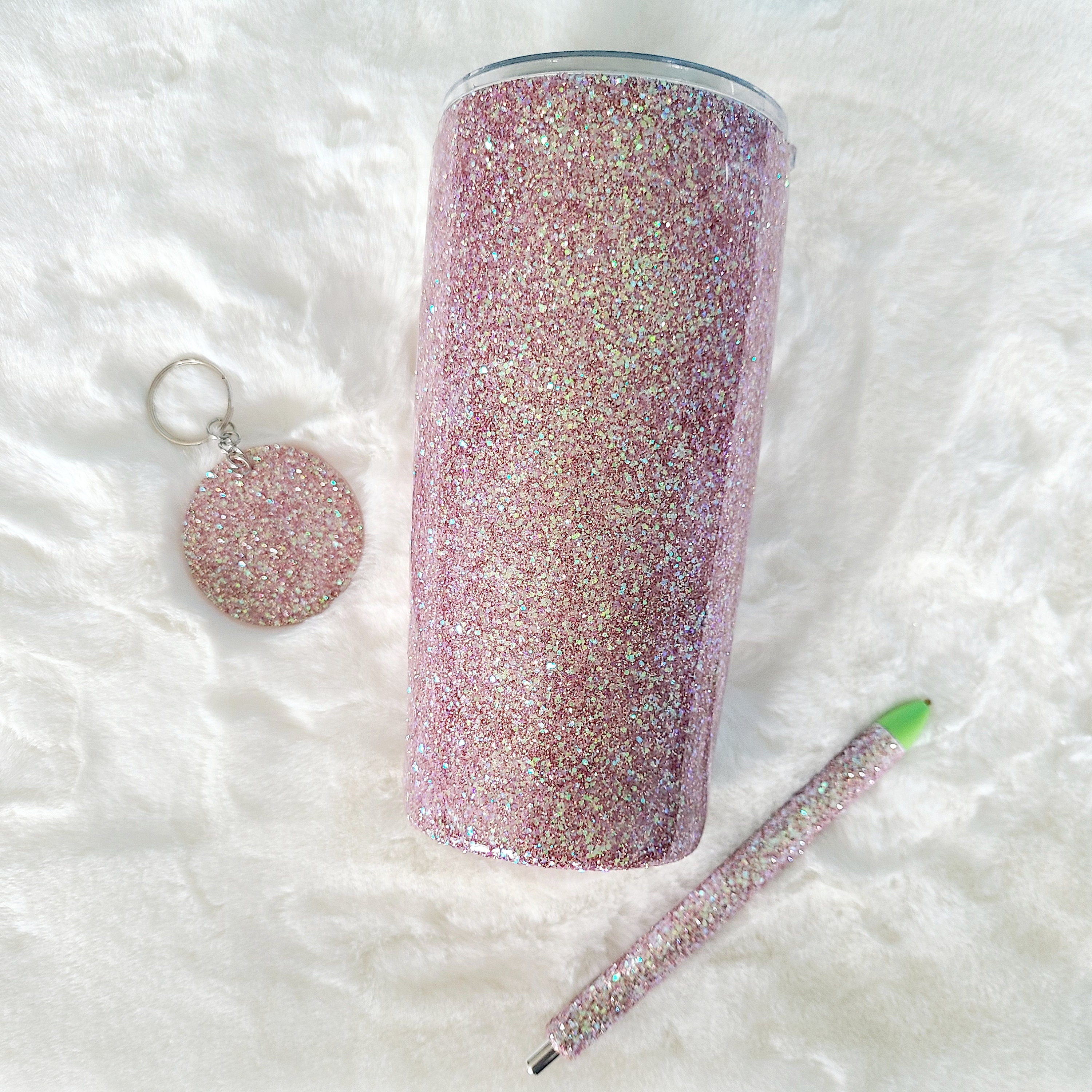 Customizable Glitter Tumbler Gift Set Glitter Tumbler Etsy