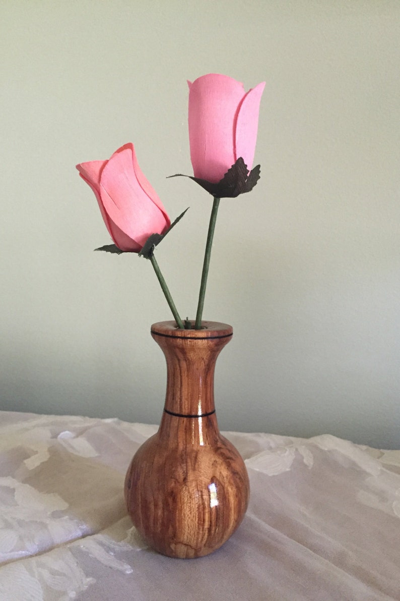 Bud Vases handmade from a variety of woods Etsy