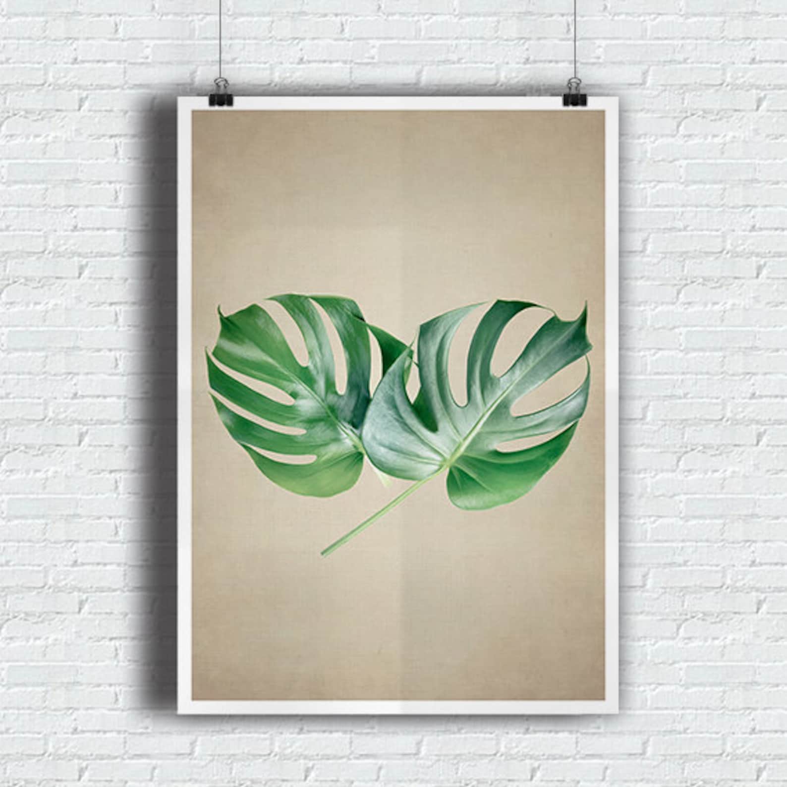 Tropical Leaf Print Tropical Art Plant Print Tropical Wall Etsy