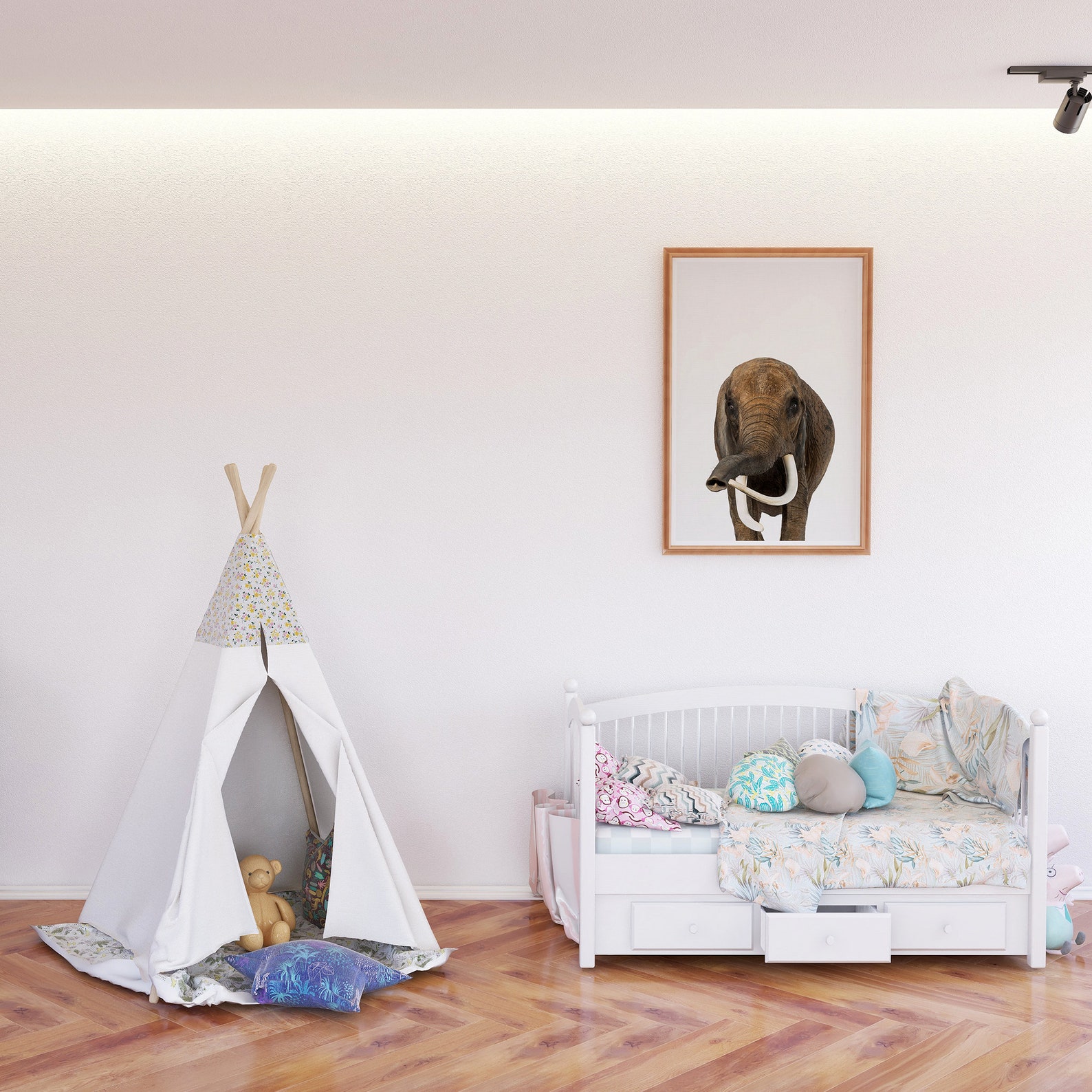 Large Elephant Print Elephant Wall Art Nursery Wall Art | Etsy