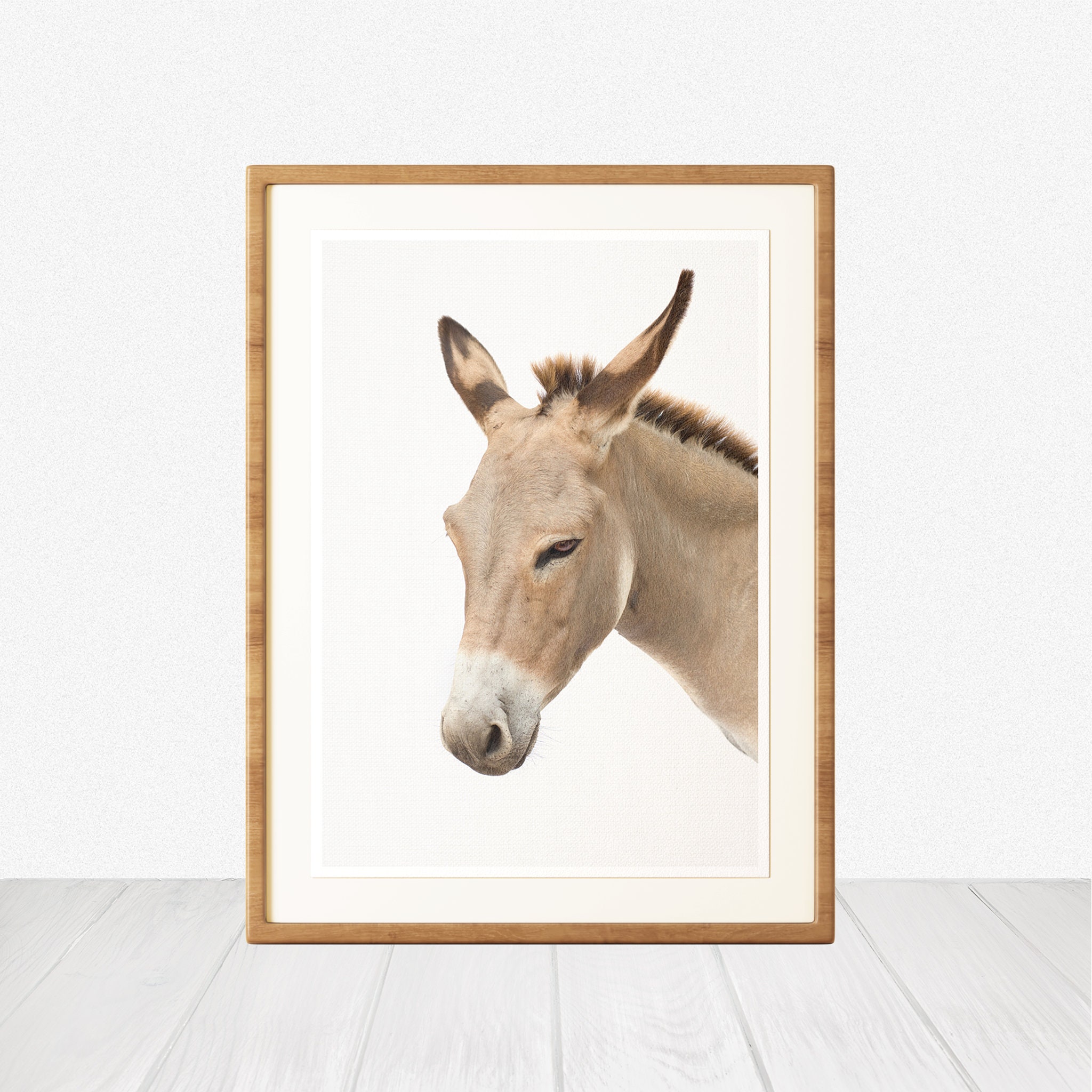 Donkey Print Woodland Animal Wall Art Cute Baby Nursery Etsy