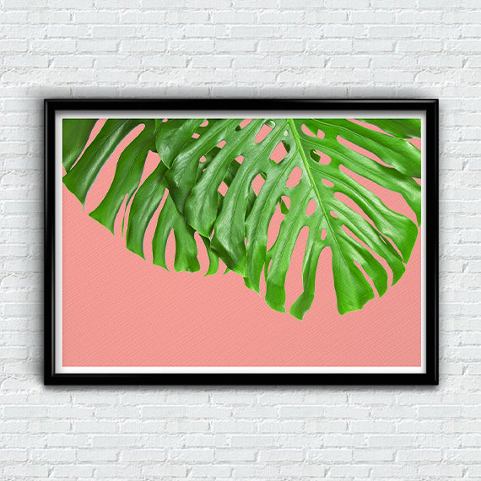 Tropical Leaf Print Tropical Wall Art Decor Tropical Art Etsy