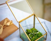Mini terrarium ring bearer box