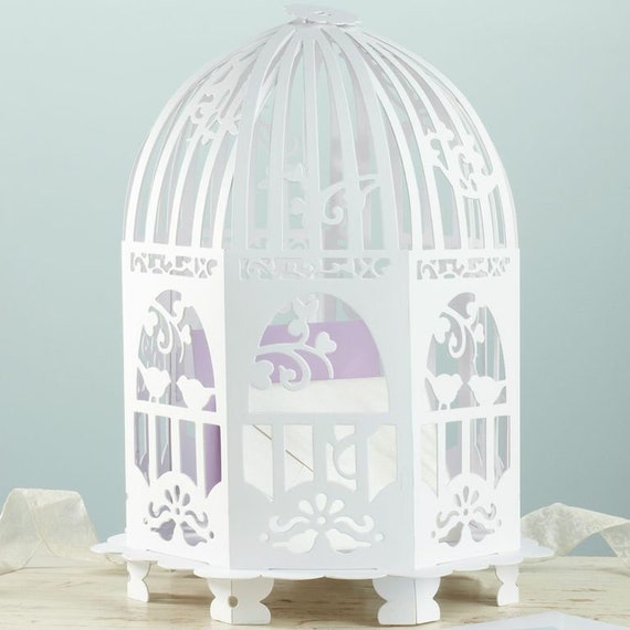 Lurne Mariage Cage à Oiseaux Blanche