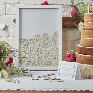 Neamon Livre D'or De Mariage, En Bois, Avec 120 Cœurs, Convient à Neamon Livre D'or De Mariage, En Bois, Avec 120 Cœurs, Convient à
