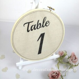 The table number on embroidery circle image 3