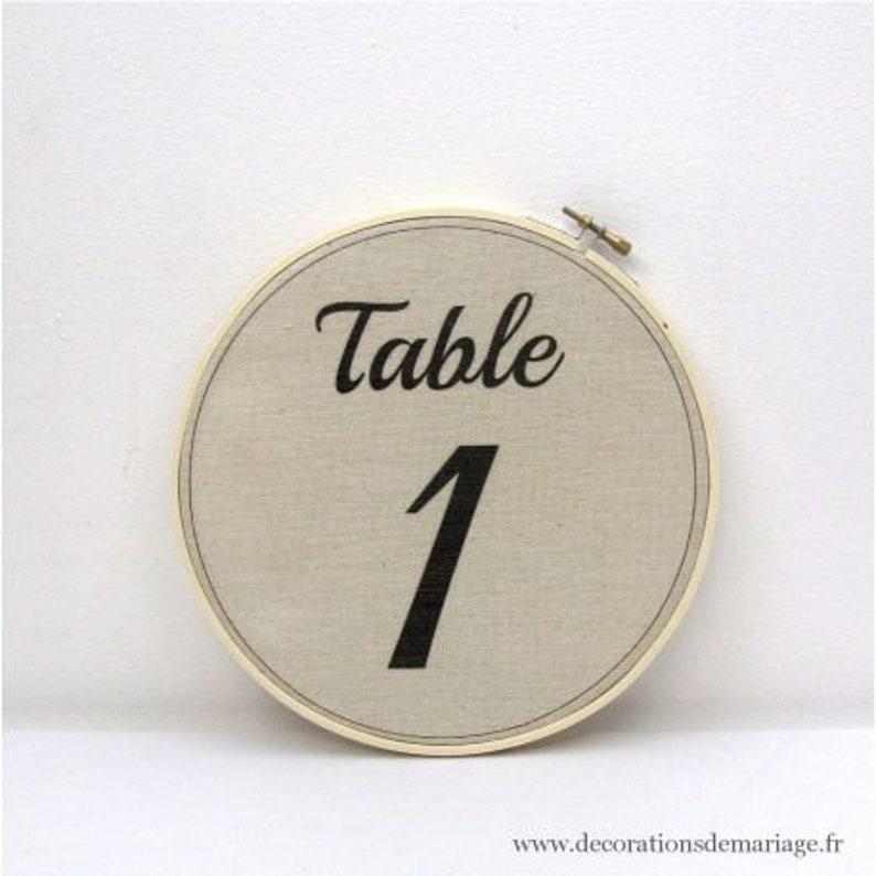 The table number on embroidery circle image 1