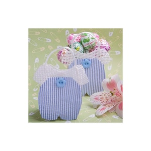 Le pochon à dragées salopette bébé baptême baby shower