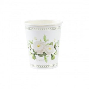 Les 8 gobelets en carton compostable green romantique