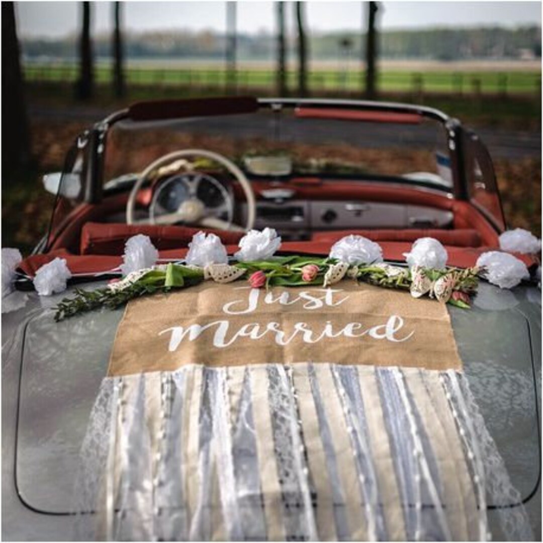 The Vintage Wedding Car Decoration Kit Etsy