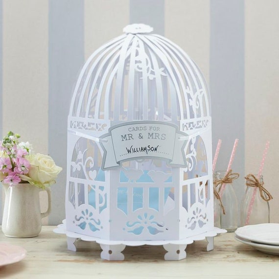 Lurne Mariage Cage à Oiseaux Blanche