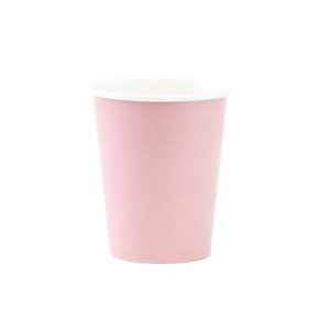 Les 8 gobelets en carton bleu pastel/ rose/ vert / sable / lavande/ Bleu