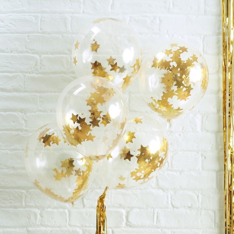 The 3 Multicolored Confetti Balloons for Room Decoration to Etsy