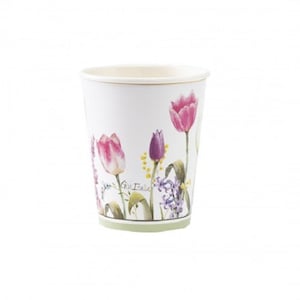 Les 8 gobelets en carton compostable champ fleuri