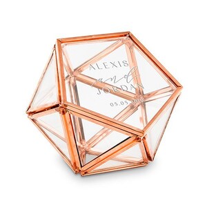 Le porte alliances terrarium cuivre hexagonal personnalisé image 2