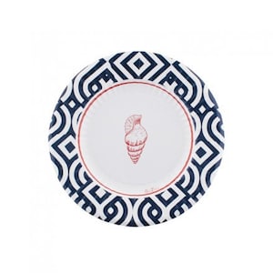 Les 8 assiettes Portofino 21 cm coquillage en carton biodégradable