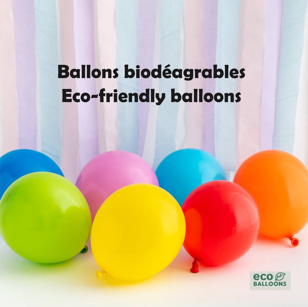 I 10 palloncini in lattice biodegradabili/ PALLONCINI ECOLOGICI / 24  COLORI/ 30 cm -  Italia