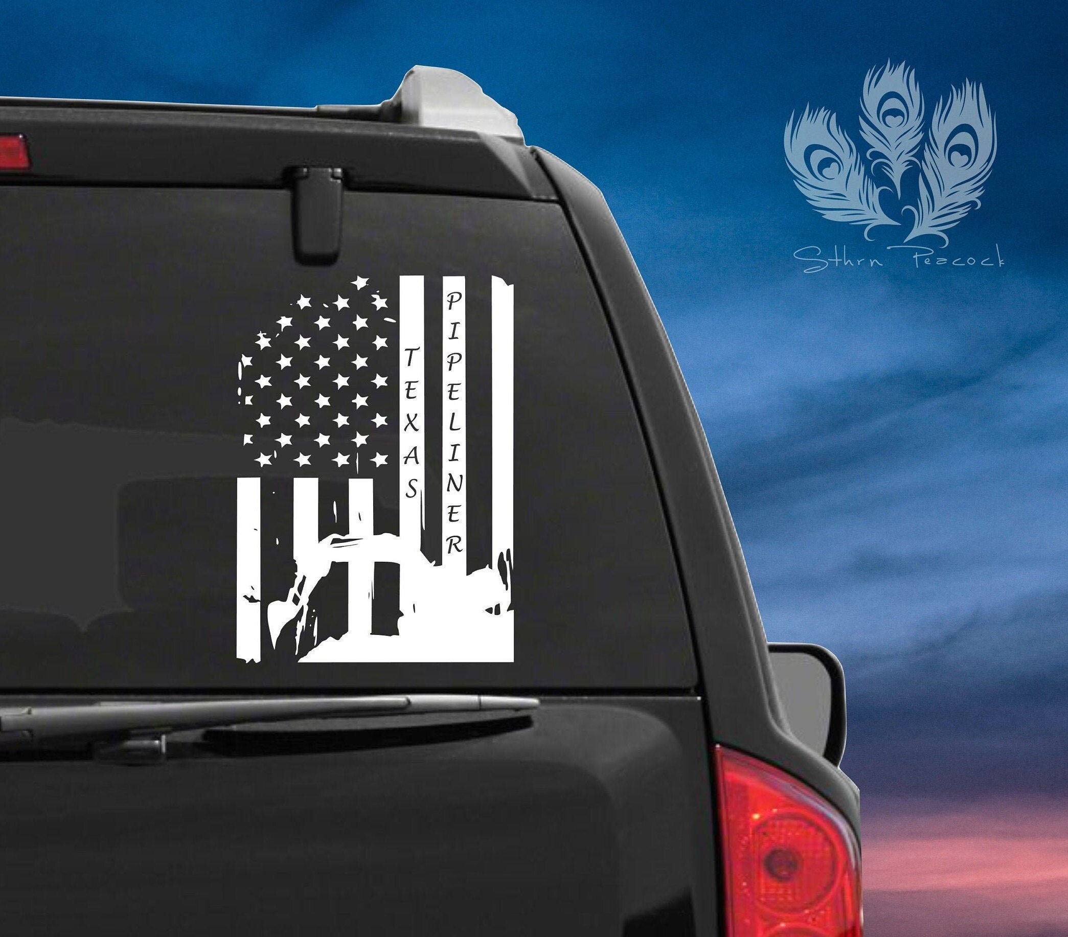 Pipeliner American Flag Decal Sticker / Heavy Equipment | Etsy
