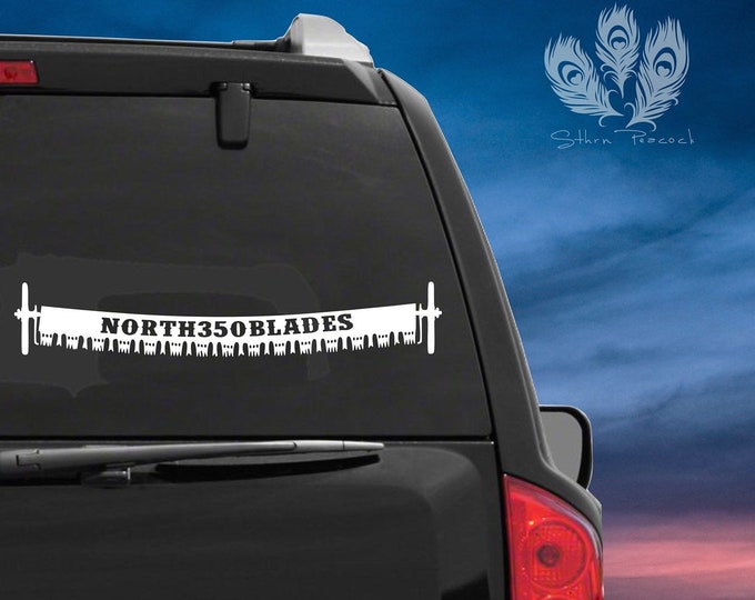 North 350 Blades Crosscut Two Man Hand Saw Decal Sticker