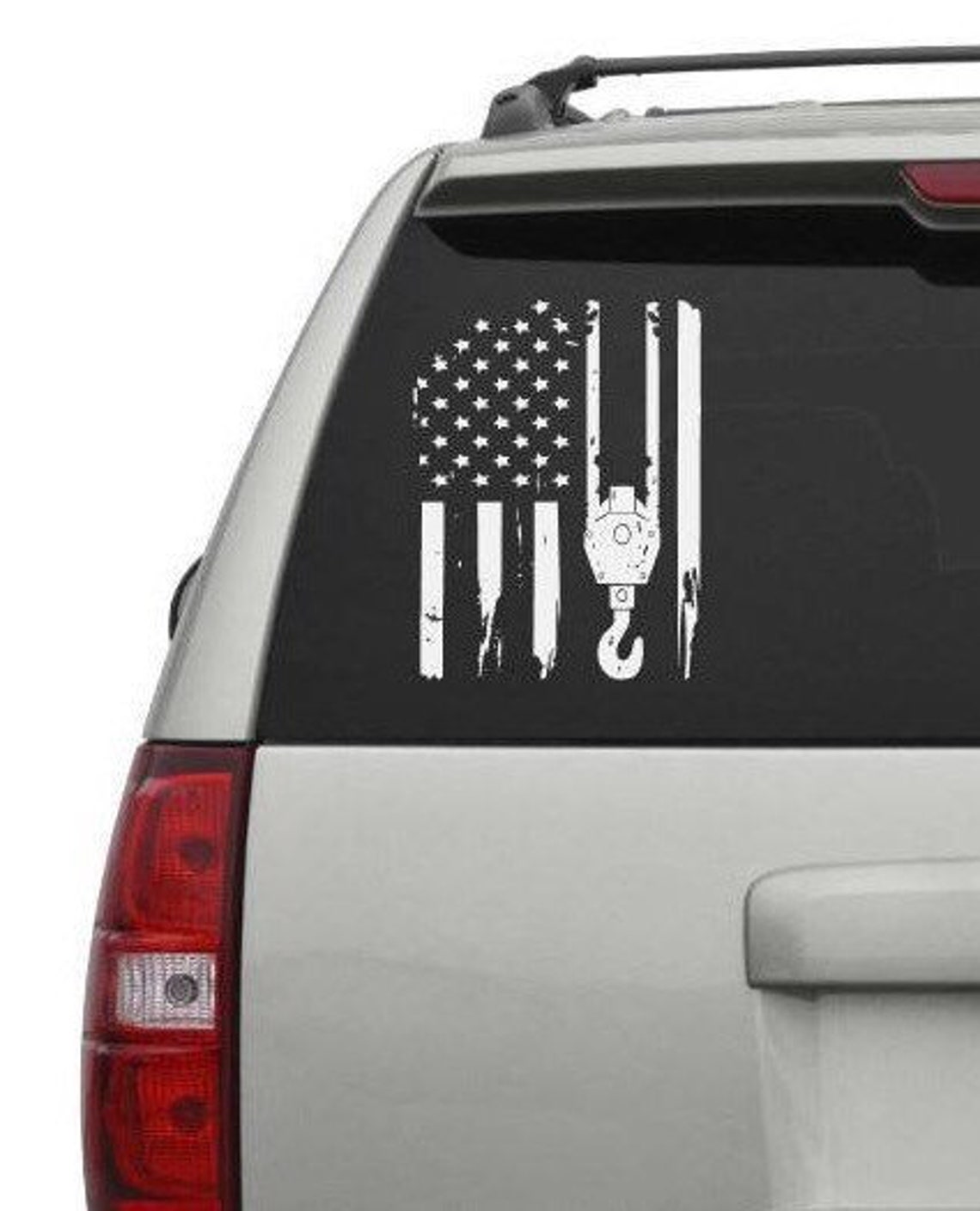 Crane Operator Flag Decal / American Crane Flag Decals / Crane Etsy