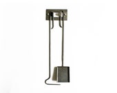 Hand forged Fireplace tools Set wall mounted Poker Shovel Hanger.