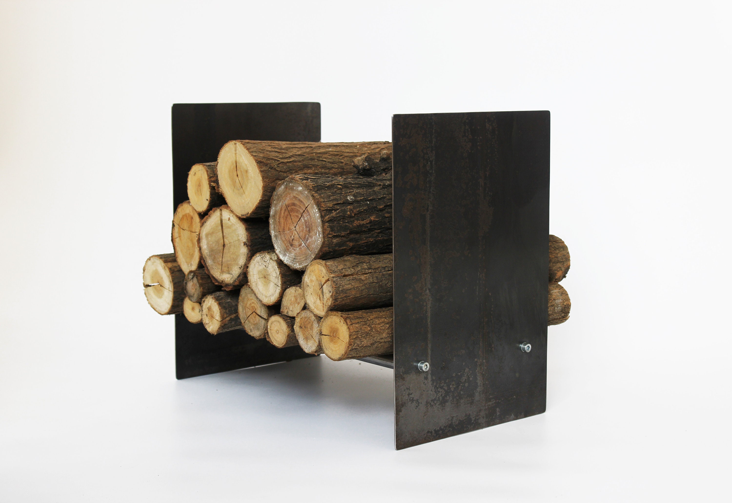 Metal fire log rack Compact Firewood stand Firewood holder Etsy