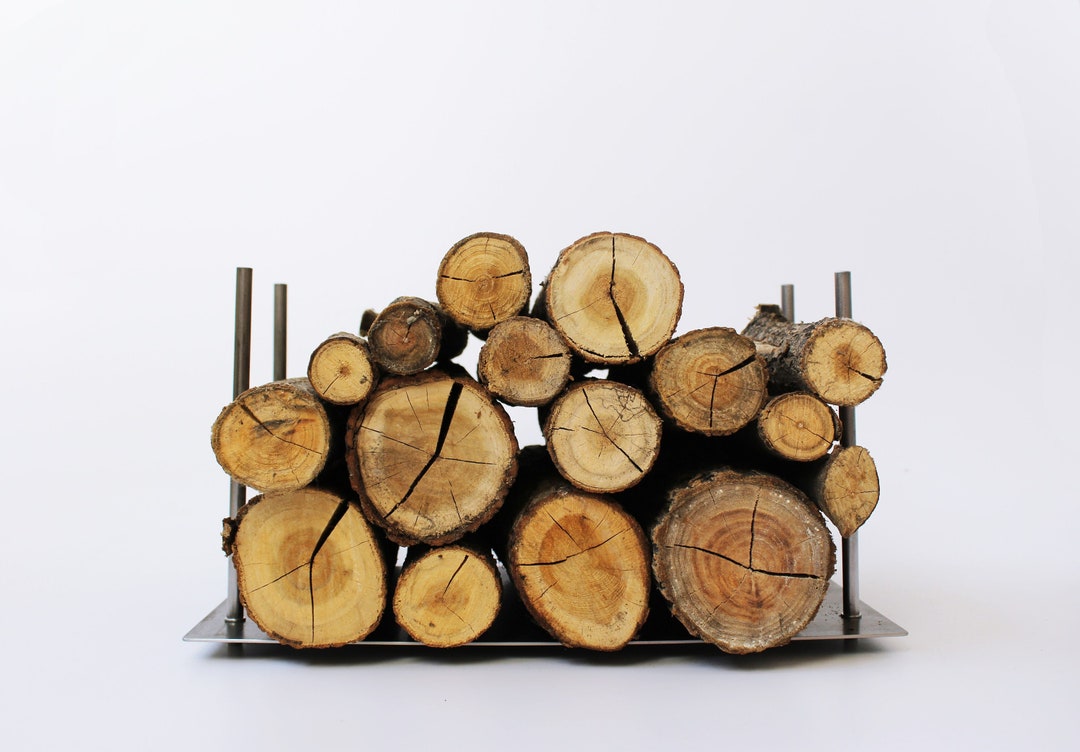 Small Firewood Holder Modern Log Holder Indoor Fire Wood Rack Etsy