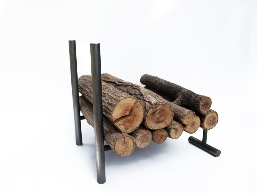 Modern Andirons for Fireplace Log Holder Firewood Holder Etsy