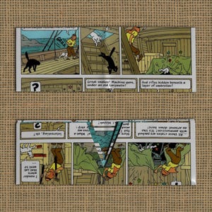 Make Your Own paper wallet - Tintin - Printable A3 template - DIY minimalist foldable wallet pattern - PDF download - Crafts - Gift idea