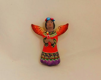 Wall Hanging Ceramic Angel with Candle