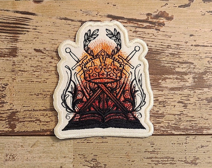 Literary History,  Iron on Patch, Sew On Patch, Embroidery, Patch, Applique, Collectable, Made In USA, Handmade, Nerdy, Reading Patch,