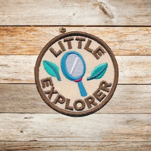 Little Explorer Patch: Embroidered Applique, Iron On/Sew On, Handmade