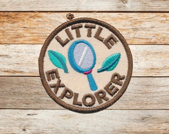 Little Explorer, Iron on Patch, Sew On Patch, Embroidery, Patch, Applique, Collectable, Made In USA, Handmade