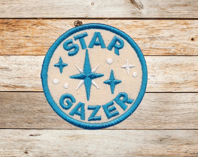 Star Gazer, Iron on Patch, Sew On Patch, Embroidery, Patch, Applique, Collectable, Made In USA, Handmade