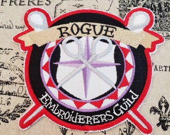Rogue Embroiderers Guild Patch: Iron-On Applique, Handmade USA