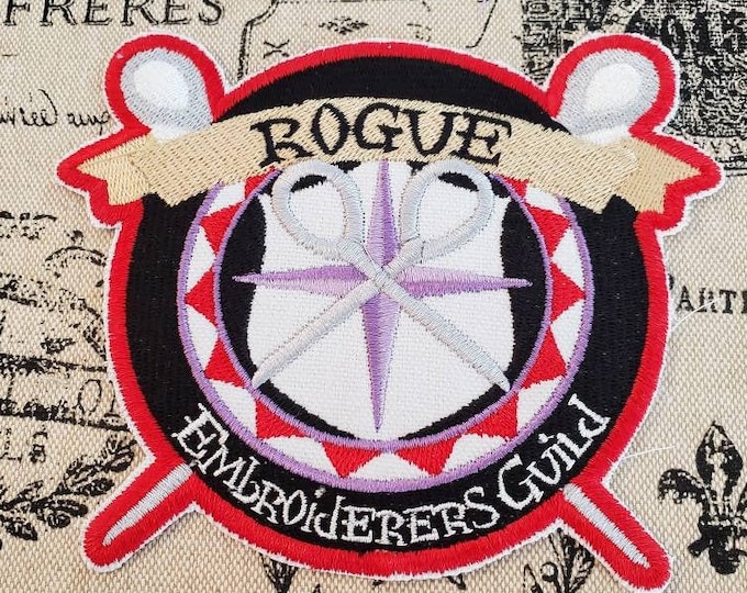 Rogue Embroiderers Guild Patch: Iron-On Applique, Handmade USA