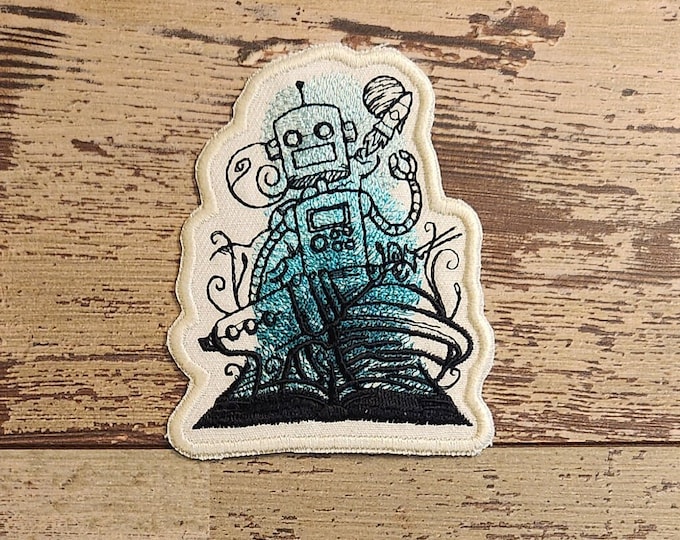Literary Science Fiction, Iron on Patch, Sew On Patch, Embroidery, Patch, Applique, Collectable, Made In USA, Handmade, Nerdy, Reading Patch