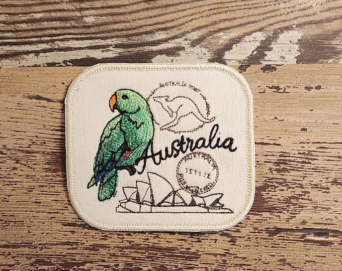 Passport Australia, Iron on Patch, Sew On Patch, Embroidery, Patch, Applique, Collectable, Made In USA, Handmade