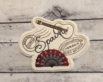 Passport Spain Embroidered Patch: Spanish Travel Souvenir