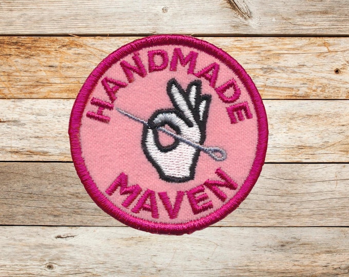 Handmade Maven Patch, Iron on Patch, Sew On Patch, Embroidery, Patch, Applique, Collectable, Made In USA, Handmade