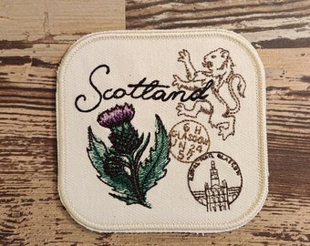 Passport Scotland, Iron on Patch, Sew On Patch, Embroidery, Patch, Applique, Collectable, Made In USA, Handmade