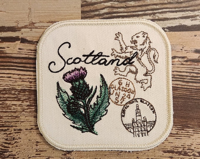 Passport Scotland, Iron on Patch, Sew On Patch, Embroidery, Patch, Applique, Collectable, Made In USA, Handmade