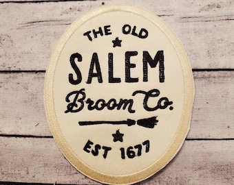Old Salem Broom Co. Patch: Embroidered Iron-On Applique