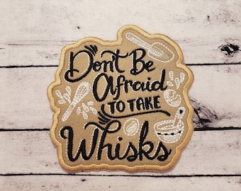 Take Whisks Embroidered Patch: Iron On/Sew On Applique