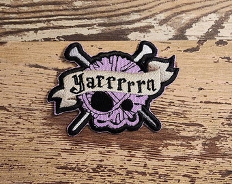 Yarrrrrn Knitting, Iron on Patch, Sew On Patch, Embroidery, Patch, Applique, Collectable, Made In USA, Handmade