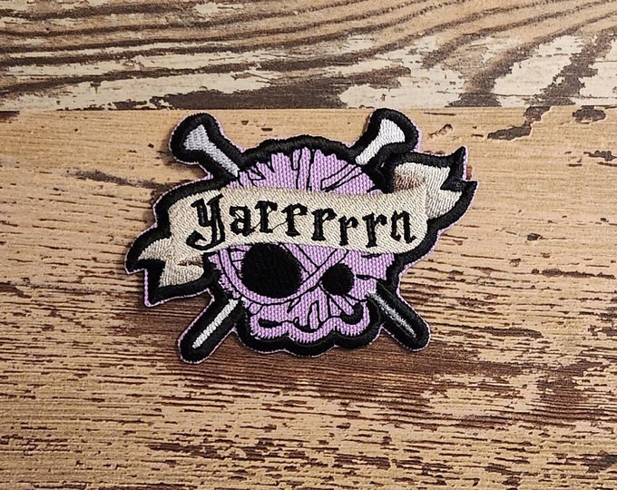 Yarrrrrn Knitting, Iron on Patch, Sew On Patch, Embroidery, Patch, Applique, Collectable, Made In USA, Handmade